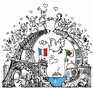 France-Algérie, dessins de presse, à la BnF